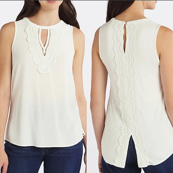 Final Sale or Donating 🔥NWT Stitch fix Keyhole Crochet Top - Picture 1 of 3